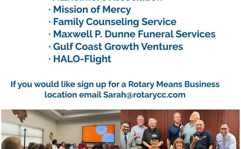 Club Meeting May 22, 2025 Rotary Means Business